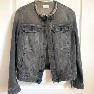 Zadig & Voltaire Black Denim Jacket - Size 2, Vintage Style, Very Good Condition